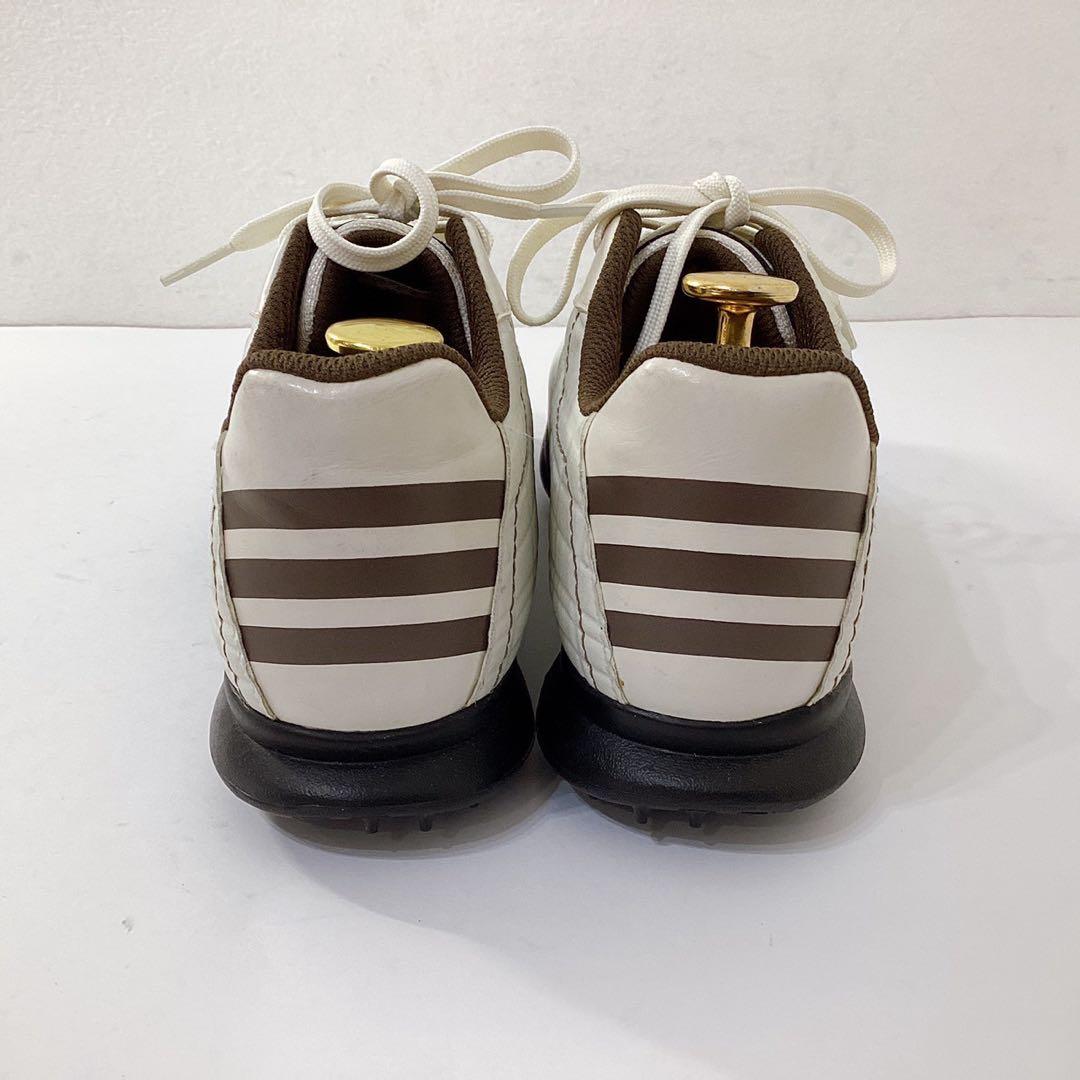 新品未使用✨adidas アディダス ゴルフシューズ 24.5cm 白 ブラウン