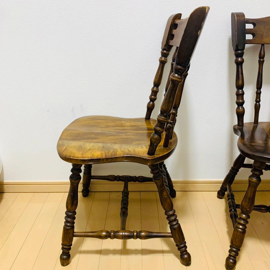 【希少】ダイニングチェア 2脚 ヴィンテージ 飛騨産業 オールド