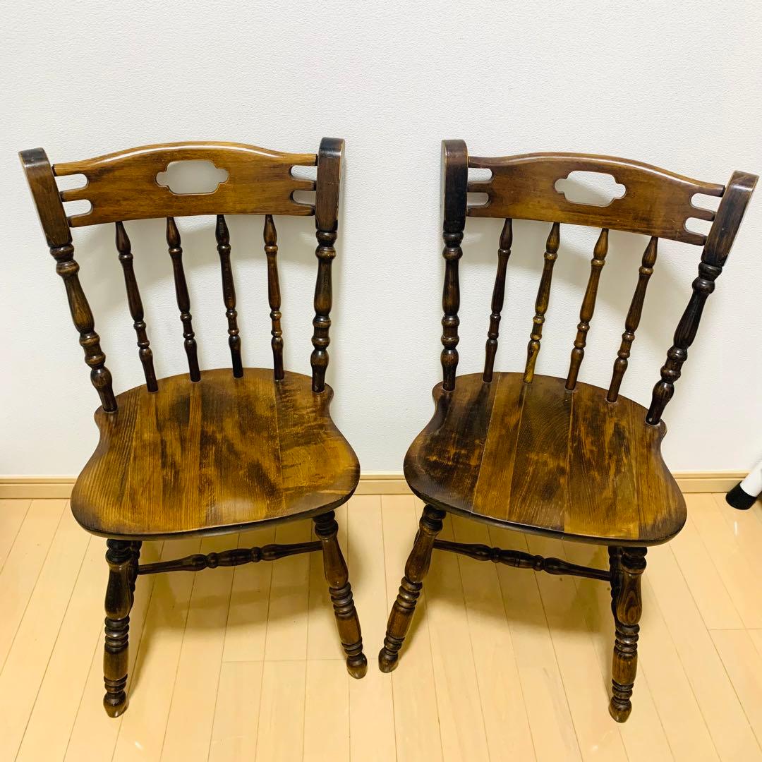 【希少】ダイニングチェア 2脚 ヴィンテージ 飛騨産業 オールド