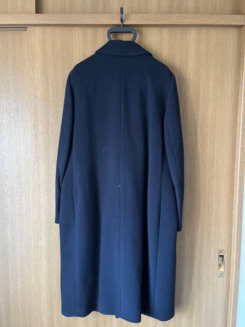 ネイビー ダブルブレスト チェスターコート 40