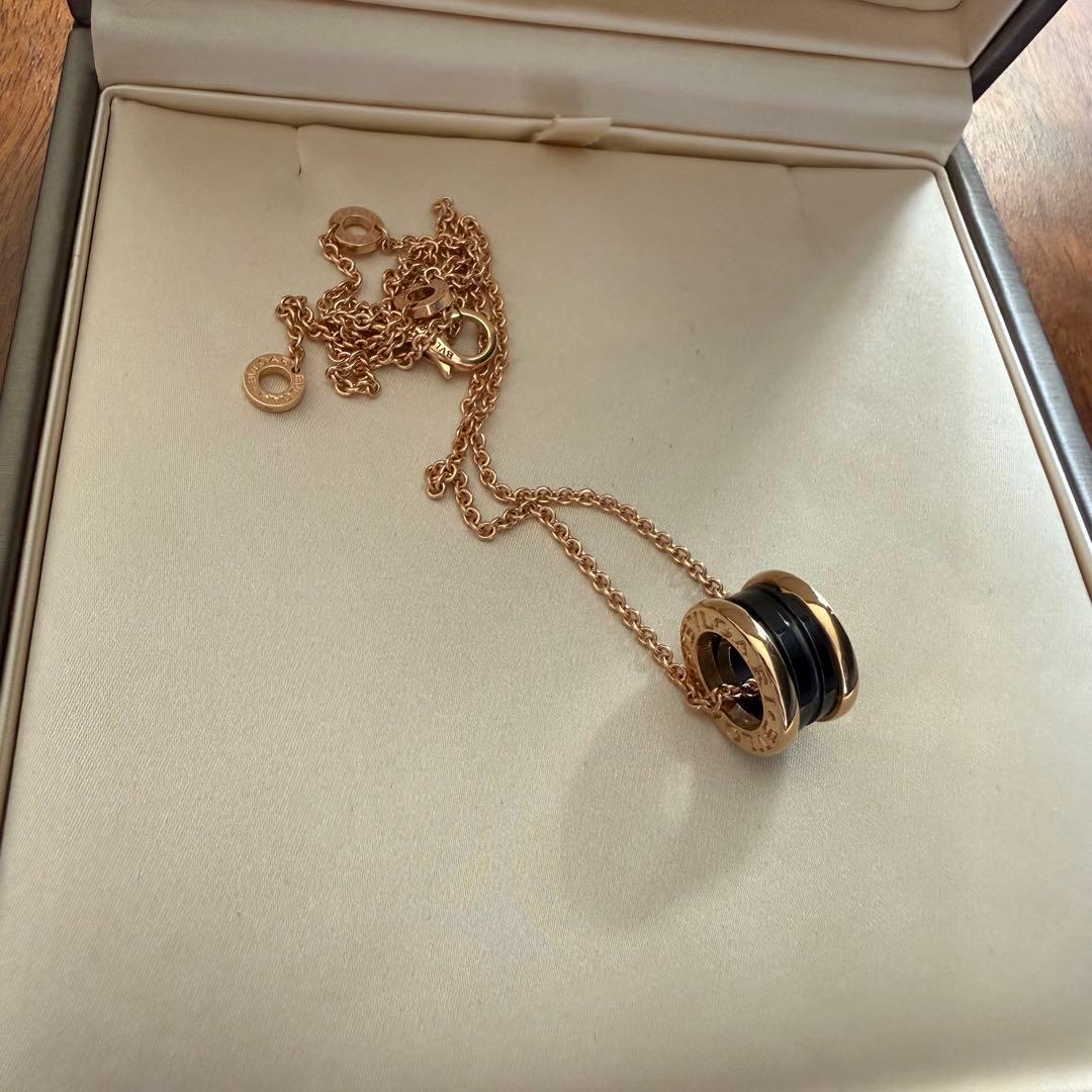 新品同様BVLGARI ブルガリ B-ZERO1 ブラックセラミックネックレス