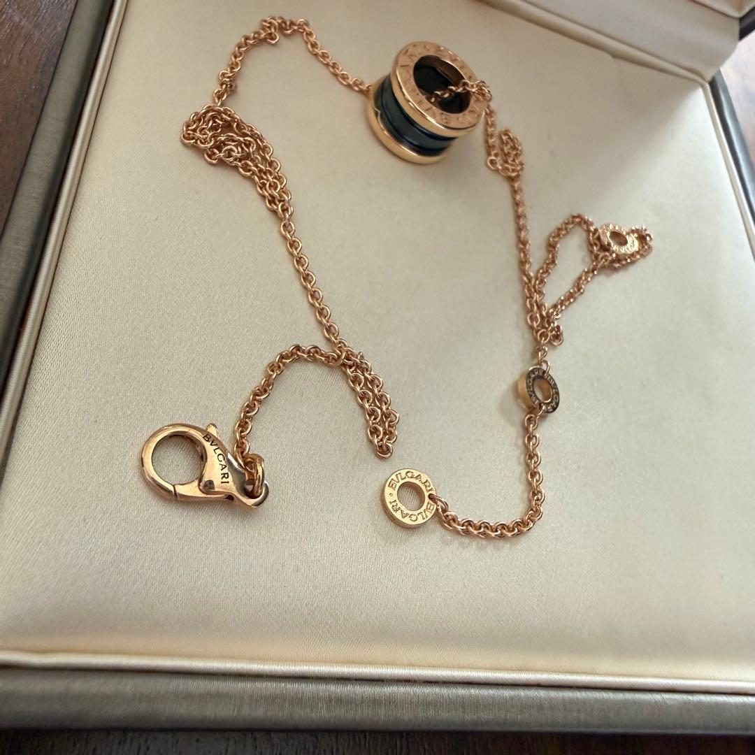 新品同様BVLGARI ブルガリ B-ZERO1 ブラックセラミックネックレス