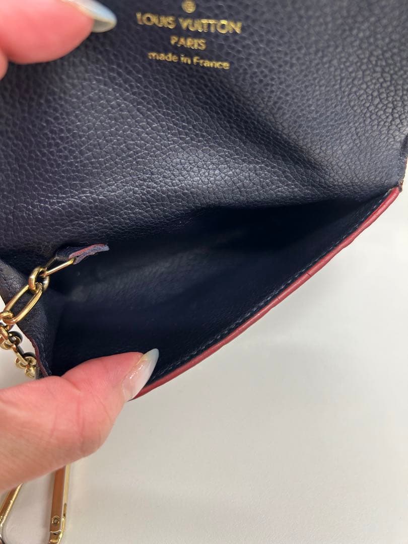ルイヴィトン モノグラム　ポシェットクレ ケース　アンプラントネイビー
