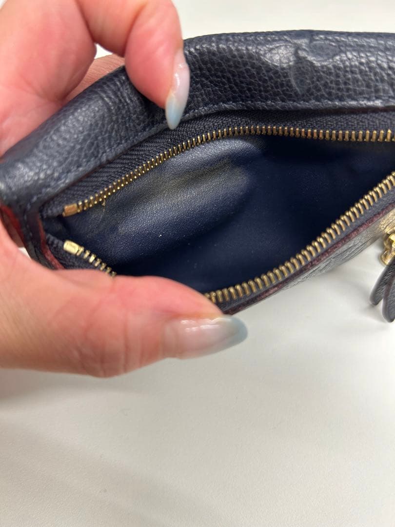 ルイヴィトン モノグラム　ポシェットクレ ケース　アンプラントネイビー