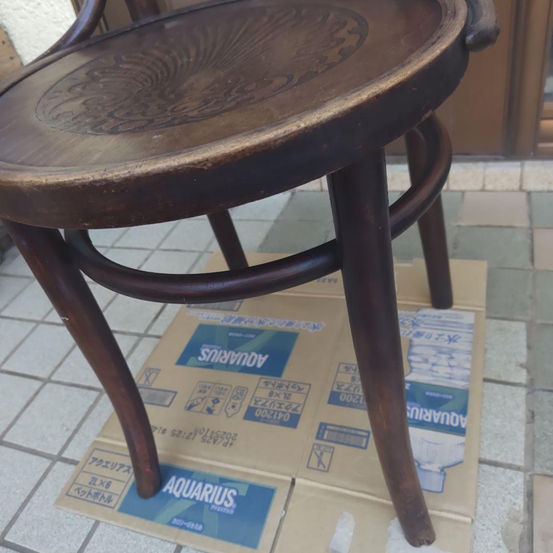 昭和レトロ　木製　手作り　曲木椅子　古民家　古道具　当時物