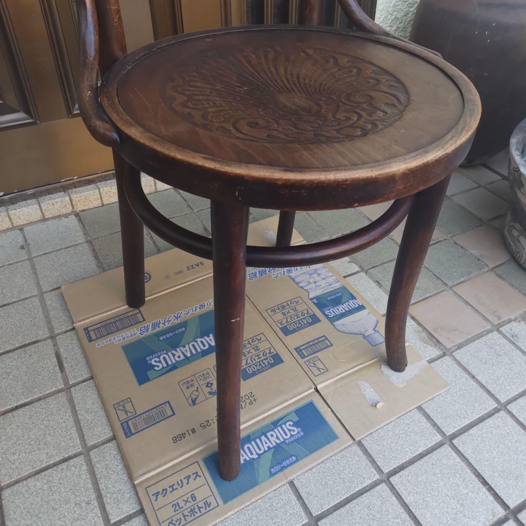 昭和レトロ　木製　手作り　曲木椅子　古民家　古道具　当時物