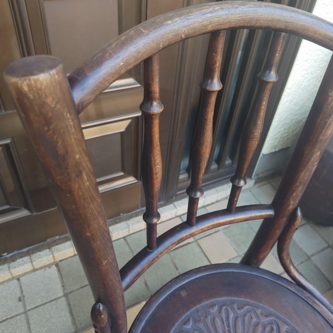 昭和レトロ　木製　手作り　曲木椅子　古民家　古道具　当時物