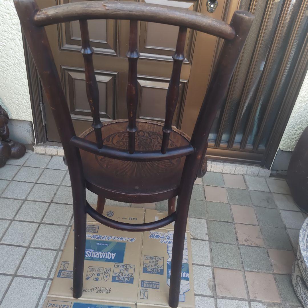 昭和レトロ　木製　手作り　曲木椅子　古民家　古道具　当時物