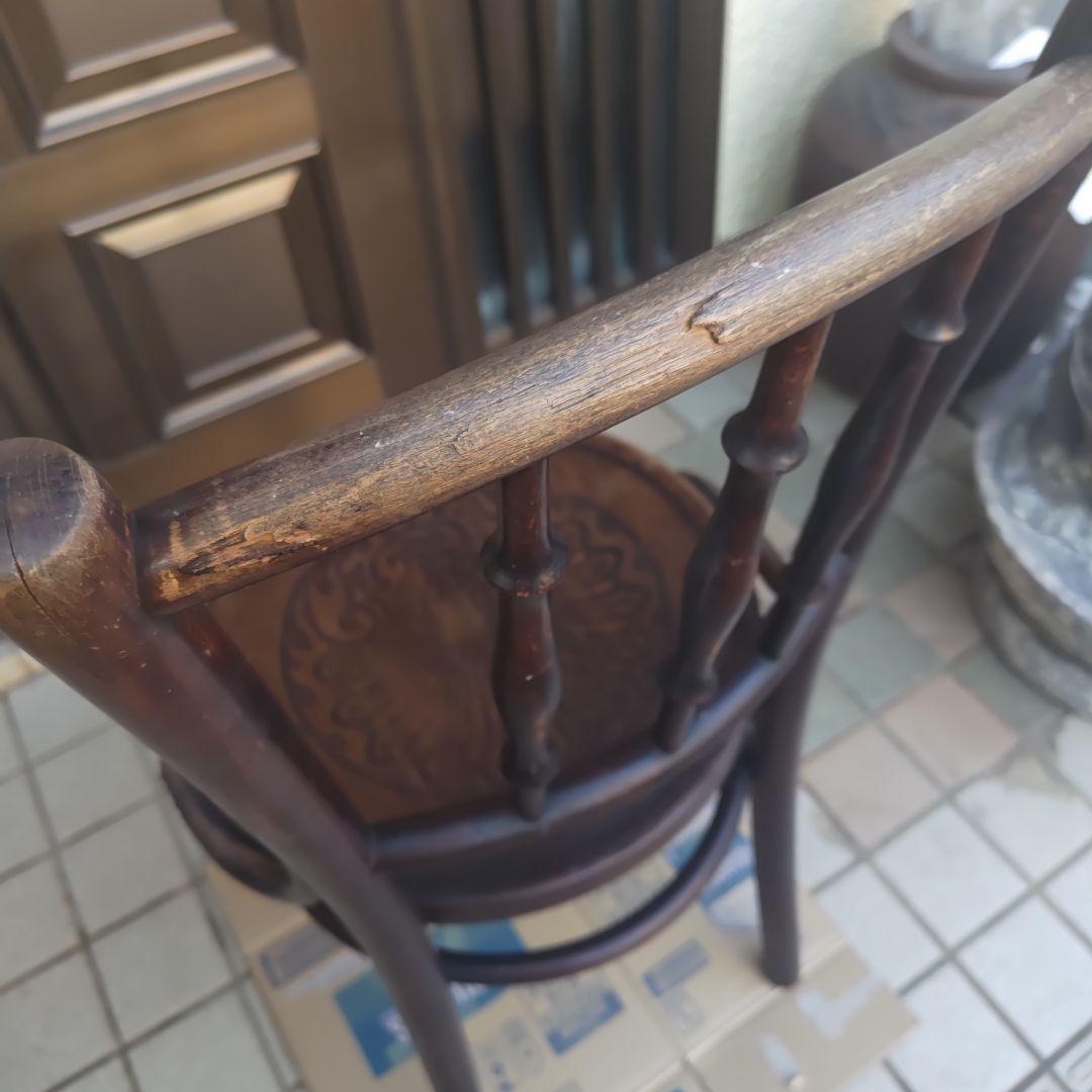 昭和レトロ　木製　手作り　曲木椅子　古民家　古道具　当時物