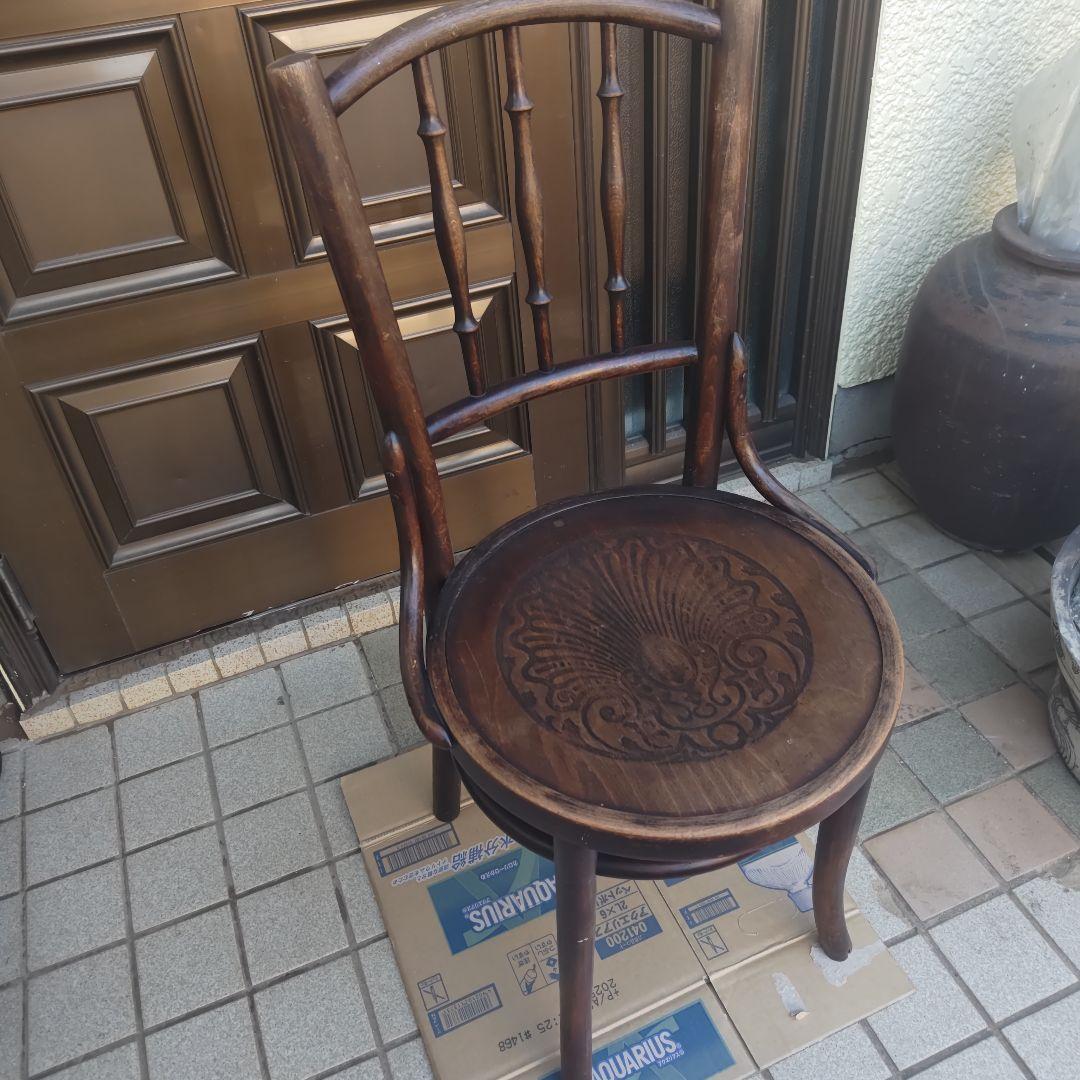 昭和レトロ　木製　手作り　曲木椅子　古民家　古道具　当時物