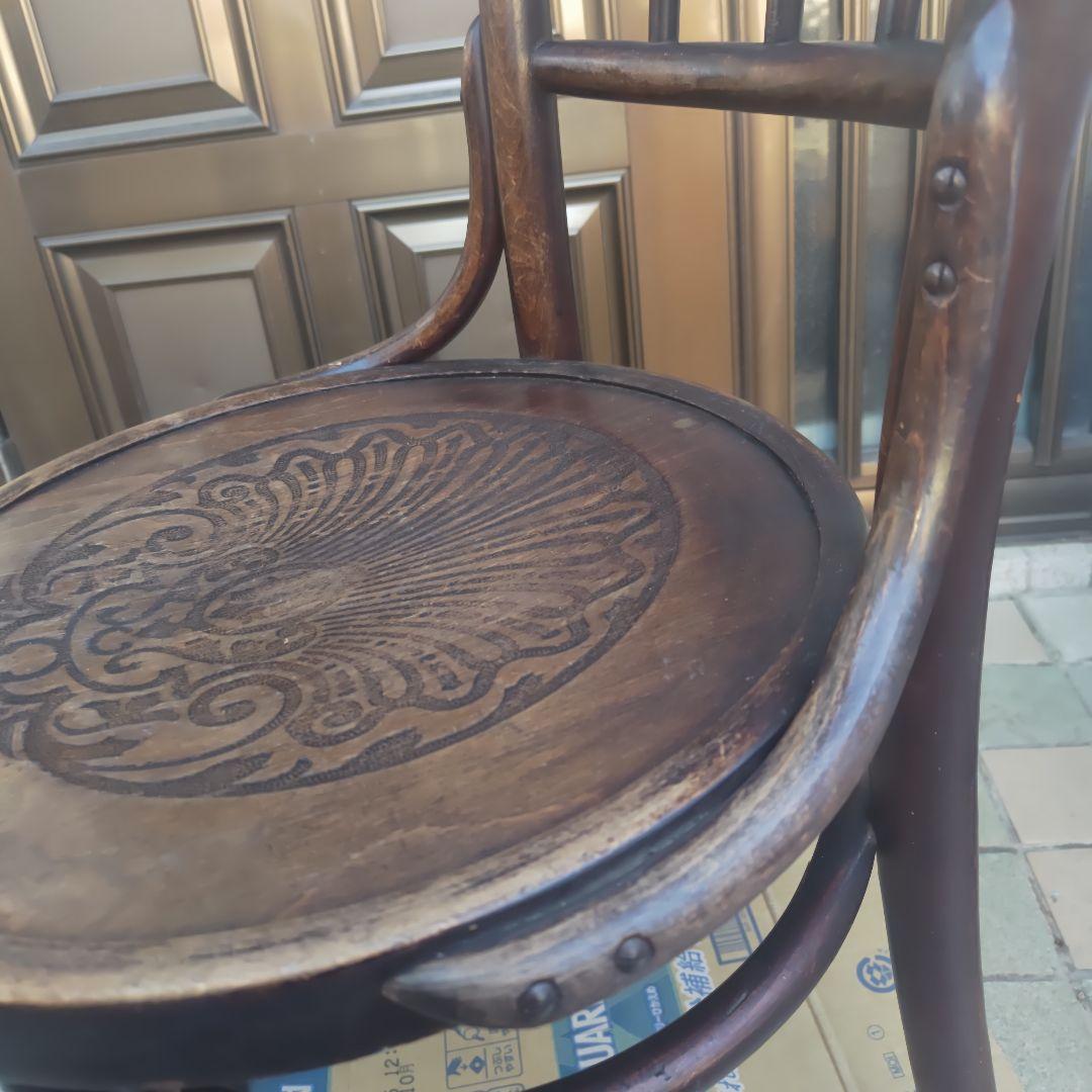 昭和レトロ　木製　手作り　曲木椅子　古民家　古道具　当時物