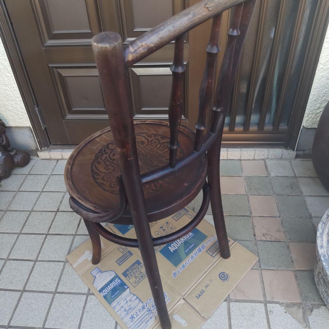 昭和レトロ　木製　手作り　曲木椅子　古民家　古道具　当時物