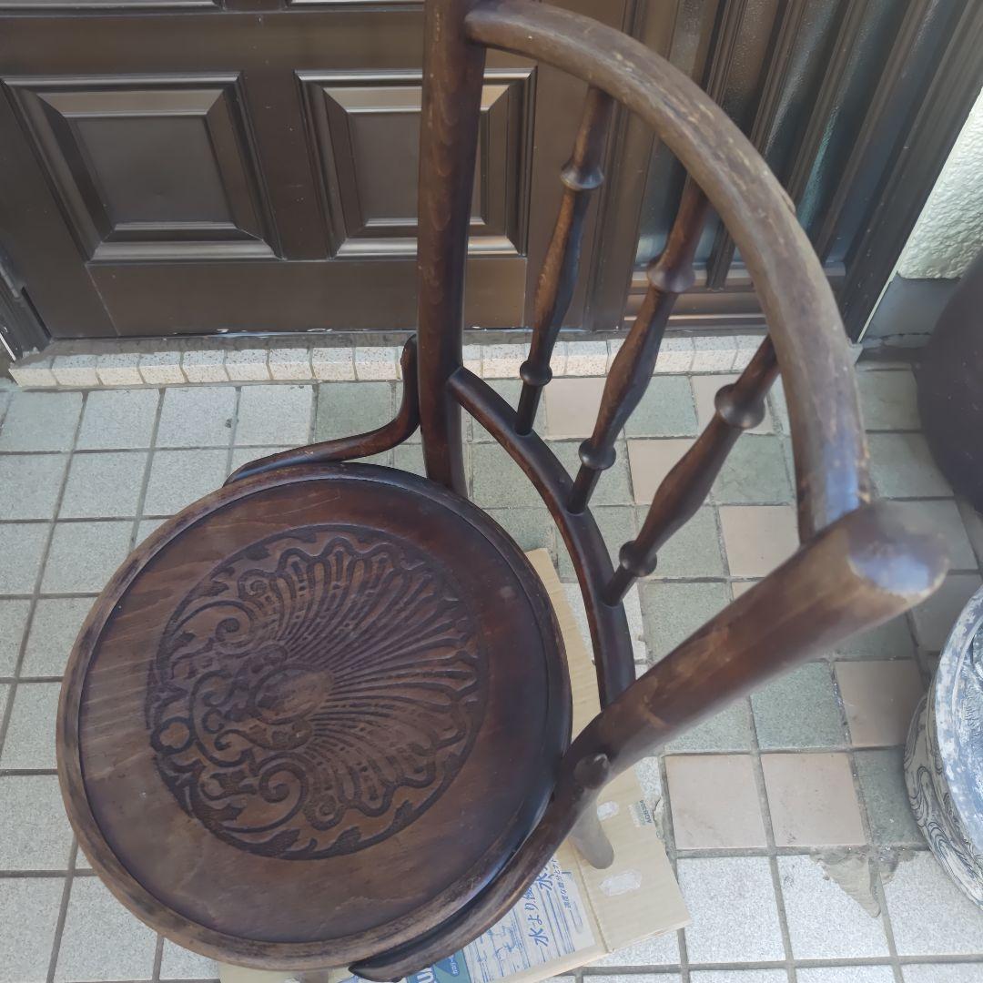 昭和レトロ　木製　手作り　曲木椅子　古民家　古道具　当時物