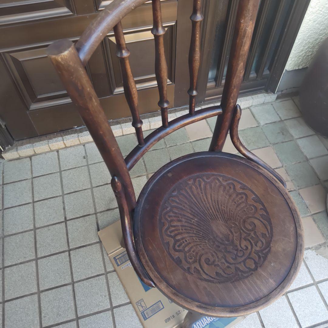 昭和レトロ　木製　手作り　曲木椅子　古民家　古道具　当時物