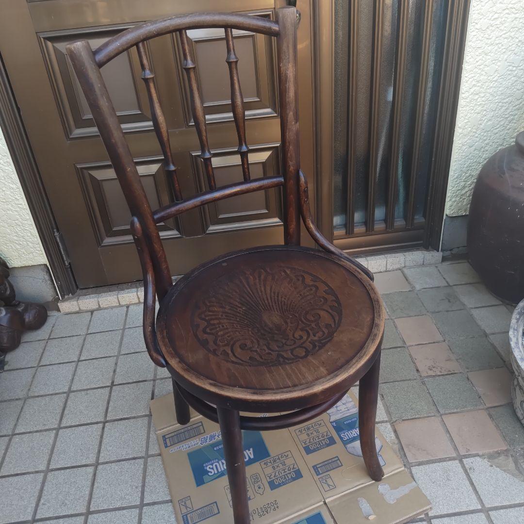 昭和レトロ　木製　手作り　曲木椅子　古民家　古道具　当時物