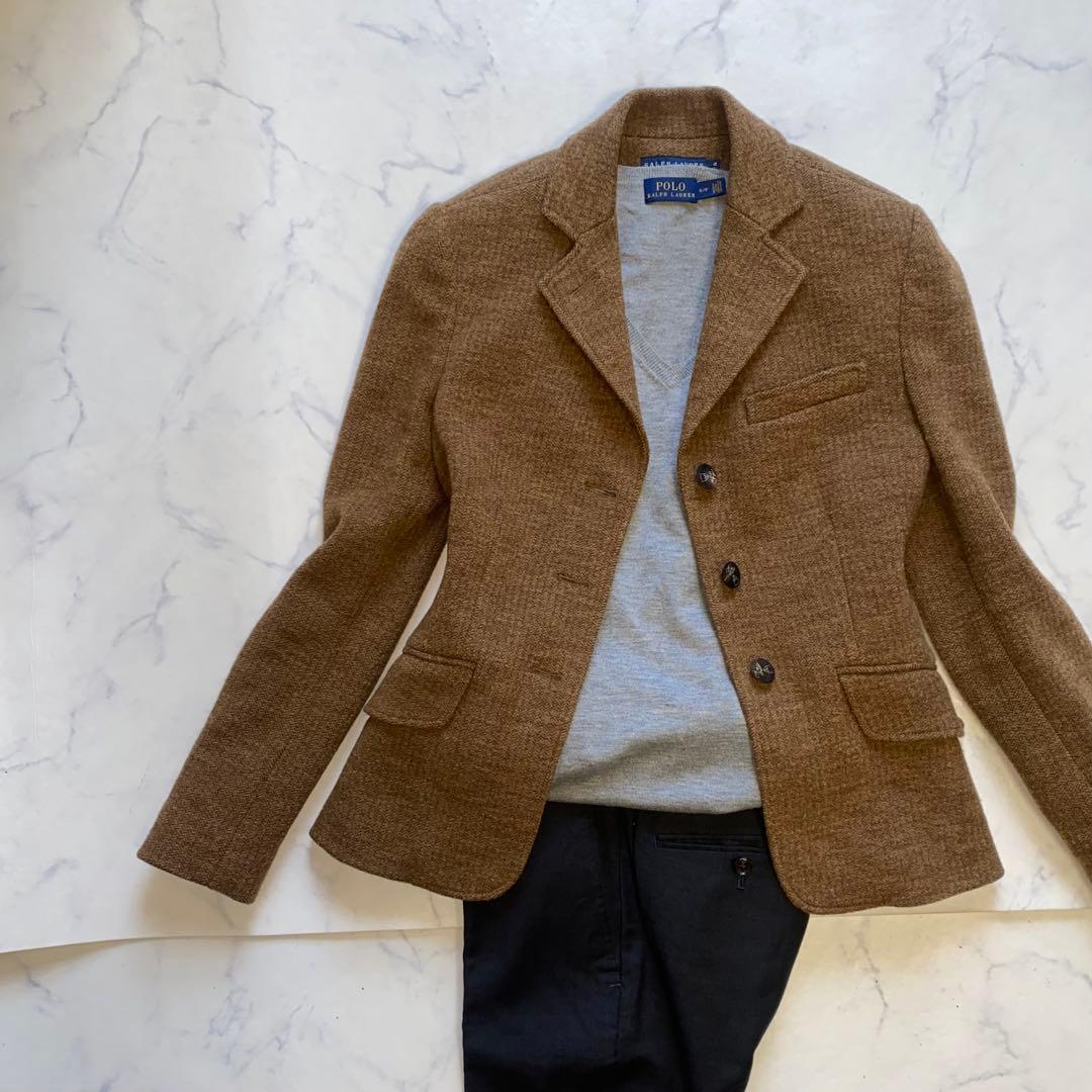 RALPH LAUREN 美品　S位　ツイード　ヘリンボーン　保温性　高級感◎