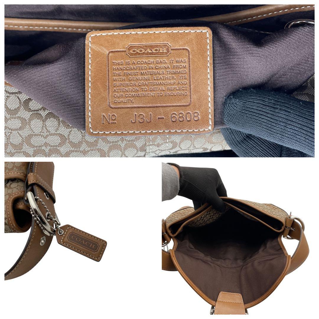 コーチ キャンバス ショルダーバッグ ワンショルダー ブラウン ソーホー
