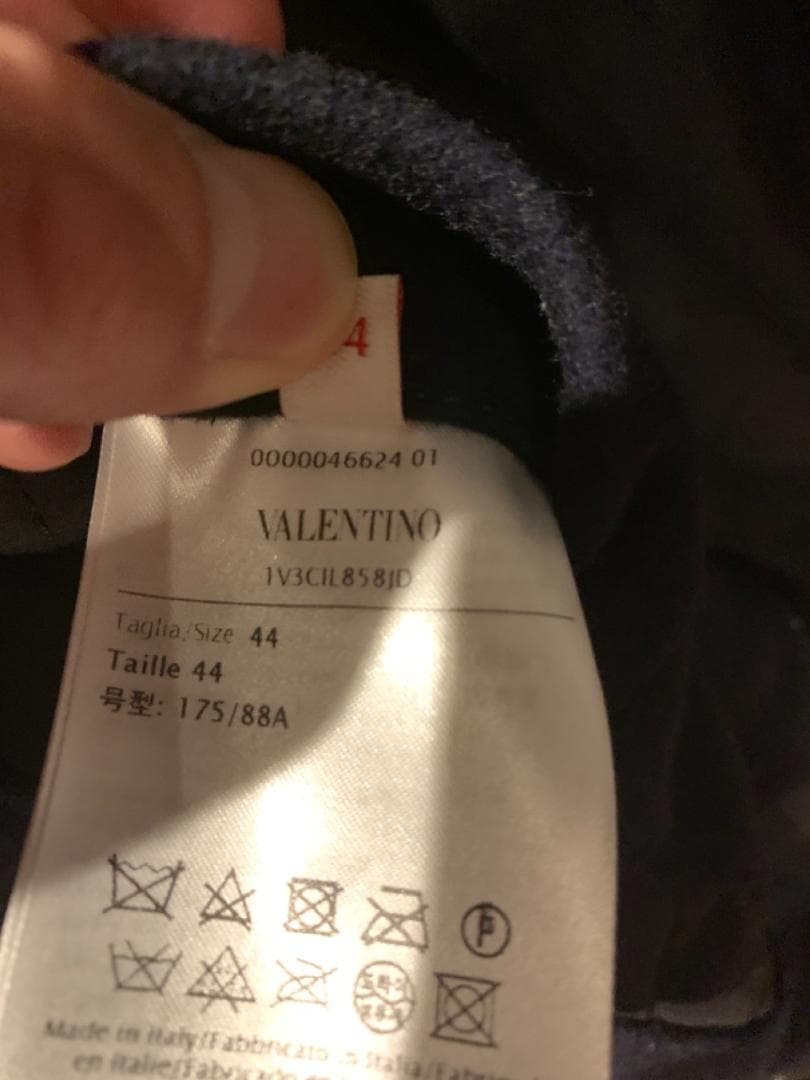 承*郎様 22AW valentino スタジャン 44 ネイビー×白 イタリア