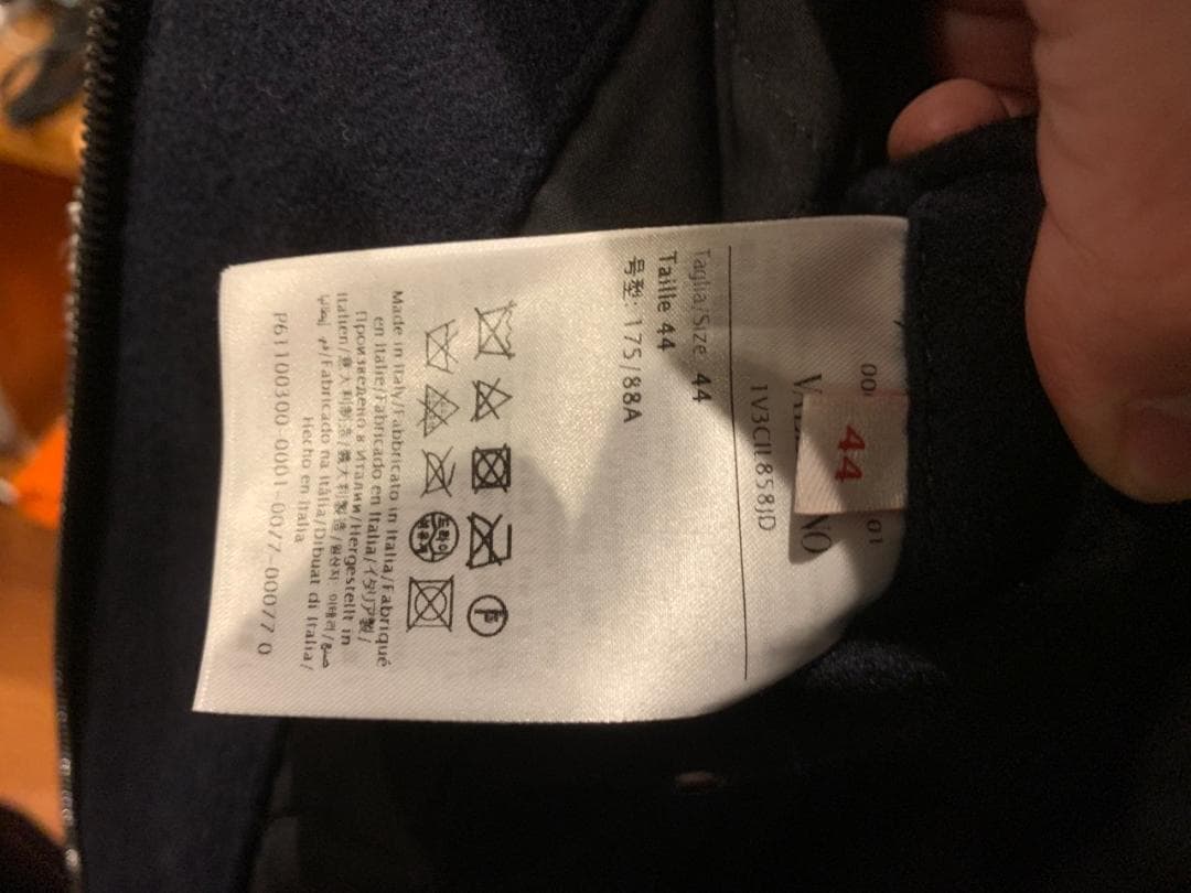 承*郎様 22AW valentino スタジャン 44 ネイビー×白 イタリア