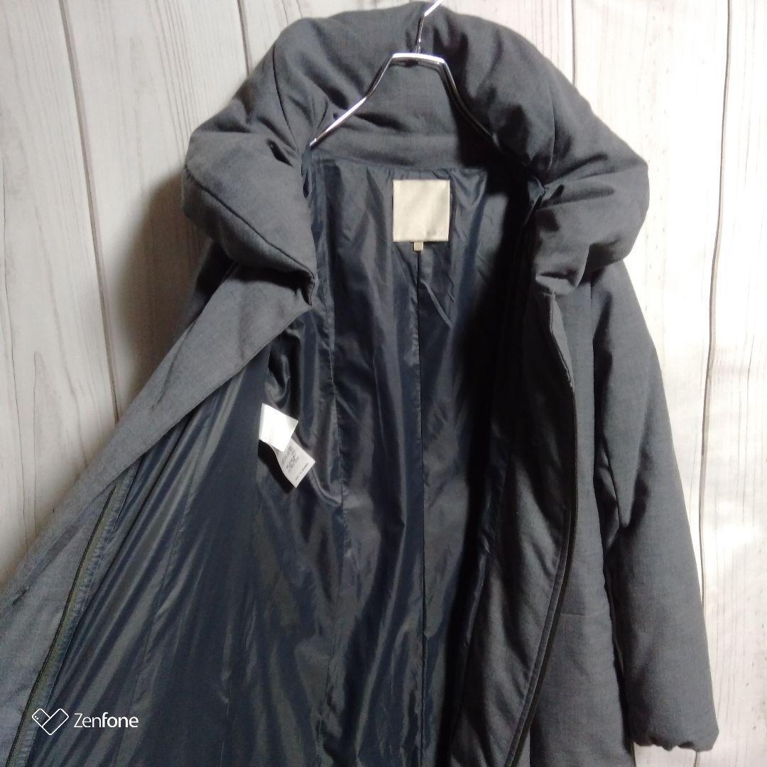 専用　自由区 ウール ダウン 女優襟 ショールカラー ロング コート