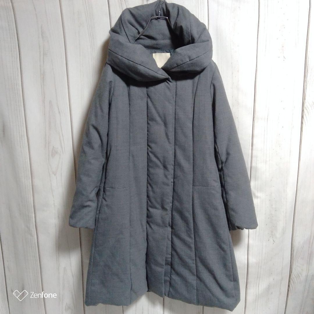 専用　自由区 ウール ダウン 女優襟 ショールカラー ロング コート