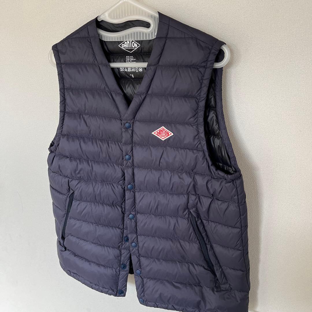 DANTON ネイビー　ダウンベスト36