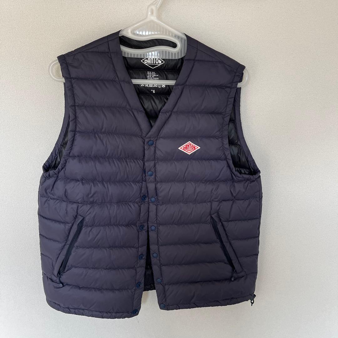DANTON ネイビー　ダウンベスト36