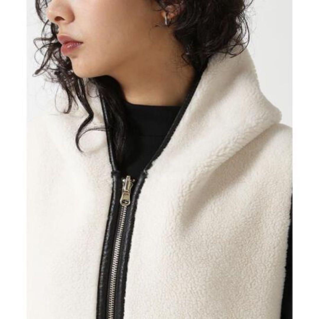 RISLEY 2WAYボアベストバイカラー　一度着　定価¥18,480 リズレー