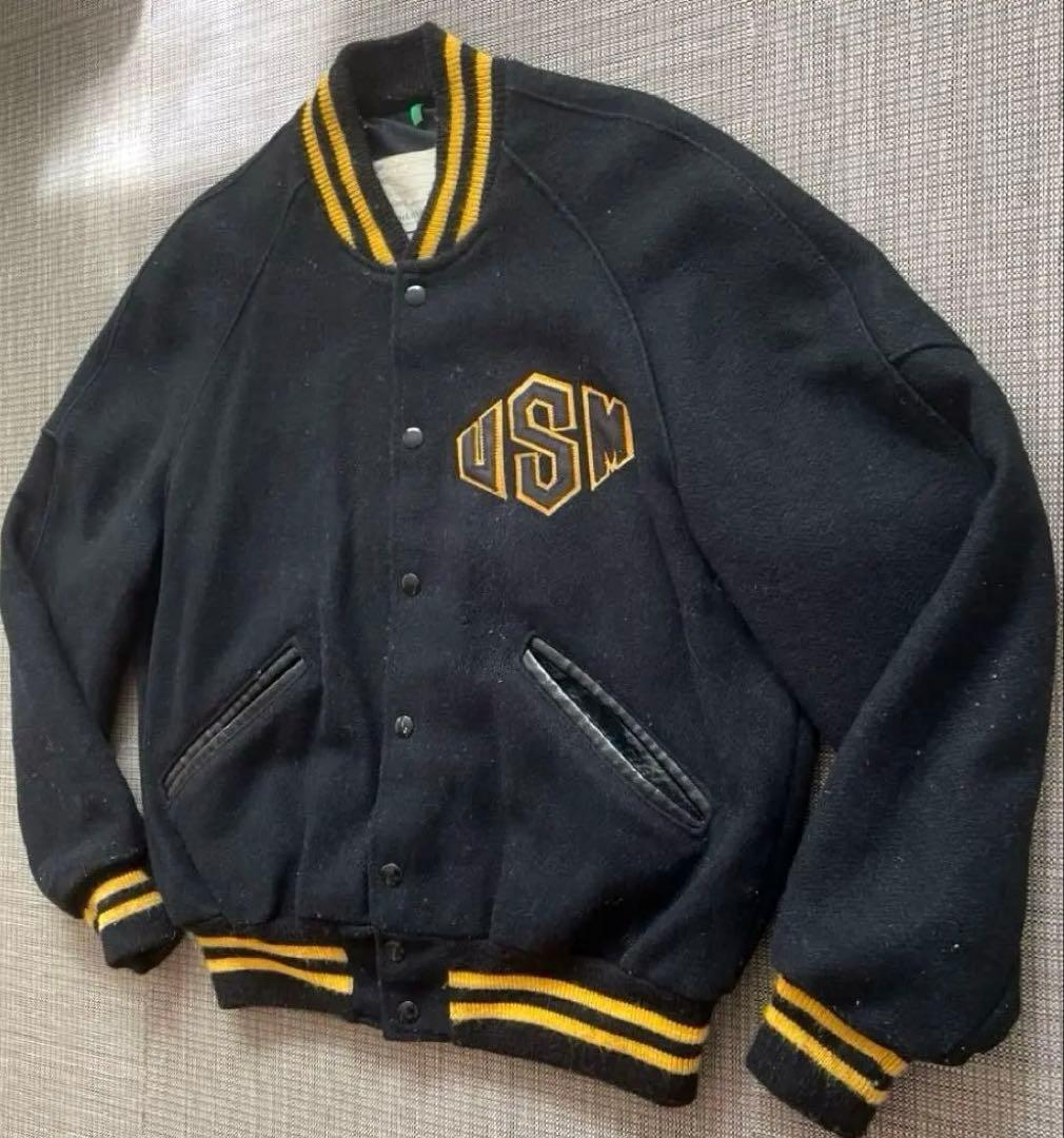 ★70s USA製 DeLONG デロング ウールスタジャン USM 40