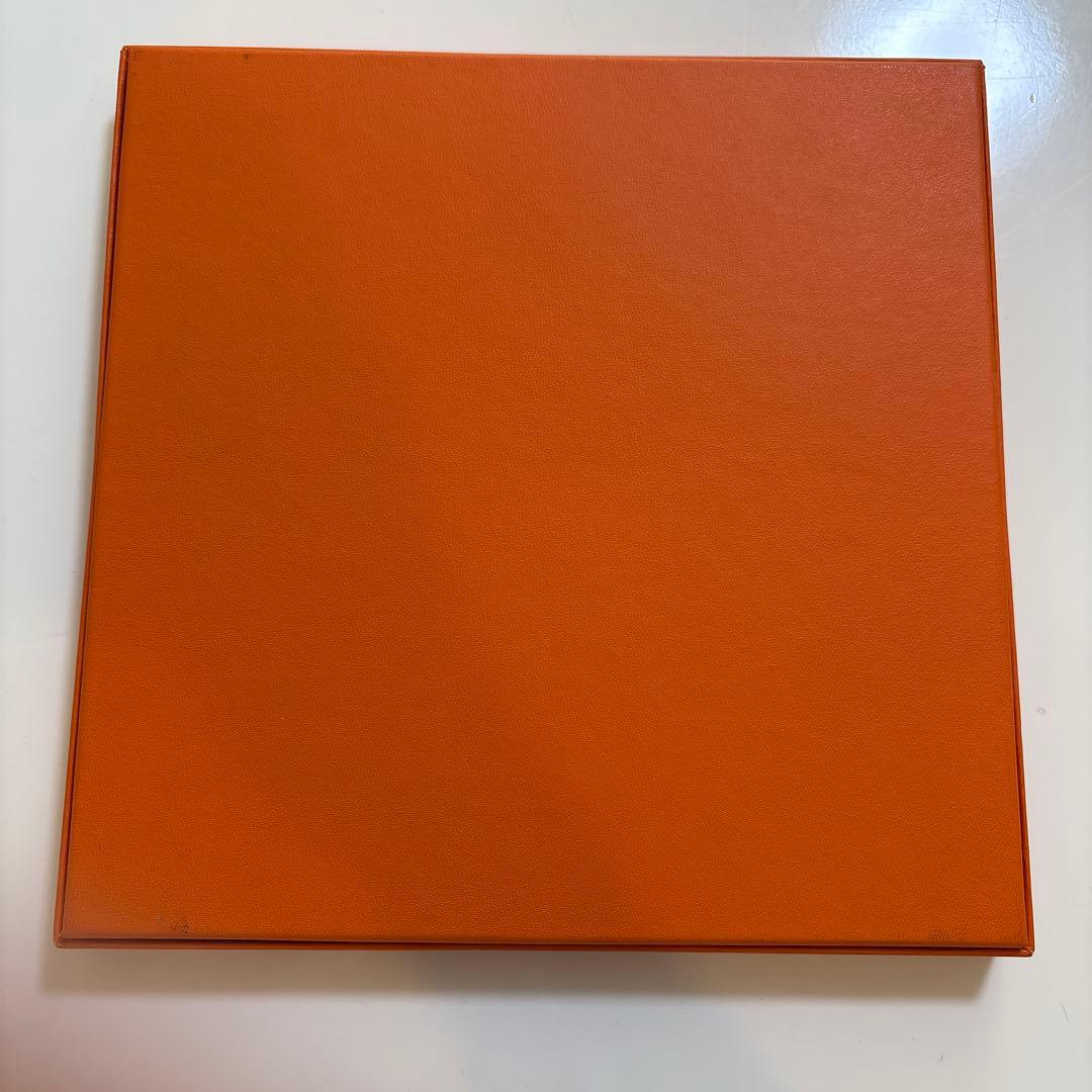 HERMES ネイビーシルクスカーフ THE ALFEE25周年 ボックス付き