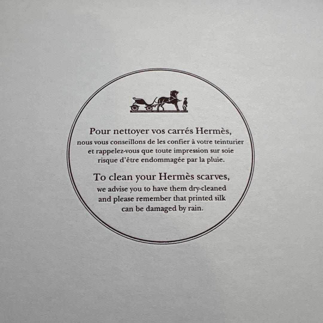 HERMES ネイビーシルクスカーフ THE ALFEE25周年 ボックス付き