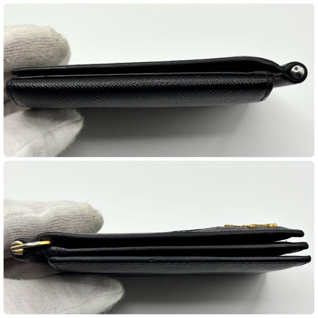 カード収納多✨希少✨プラダ マネークリップ サフィアーノ レザー ブラック