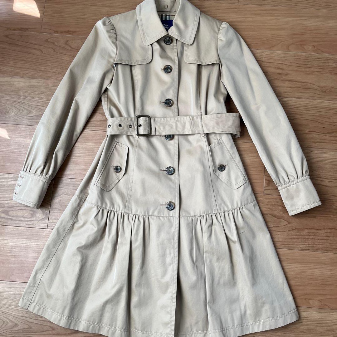バーバリーブルーレーベル トレンチコート ベルト付き