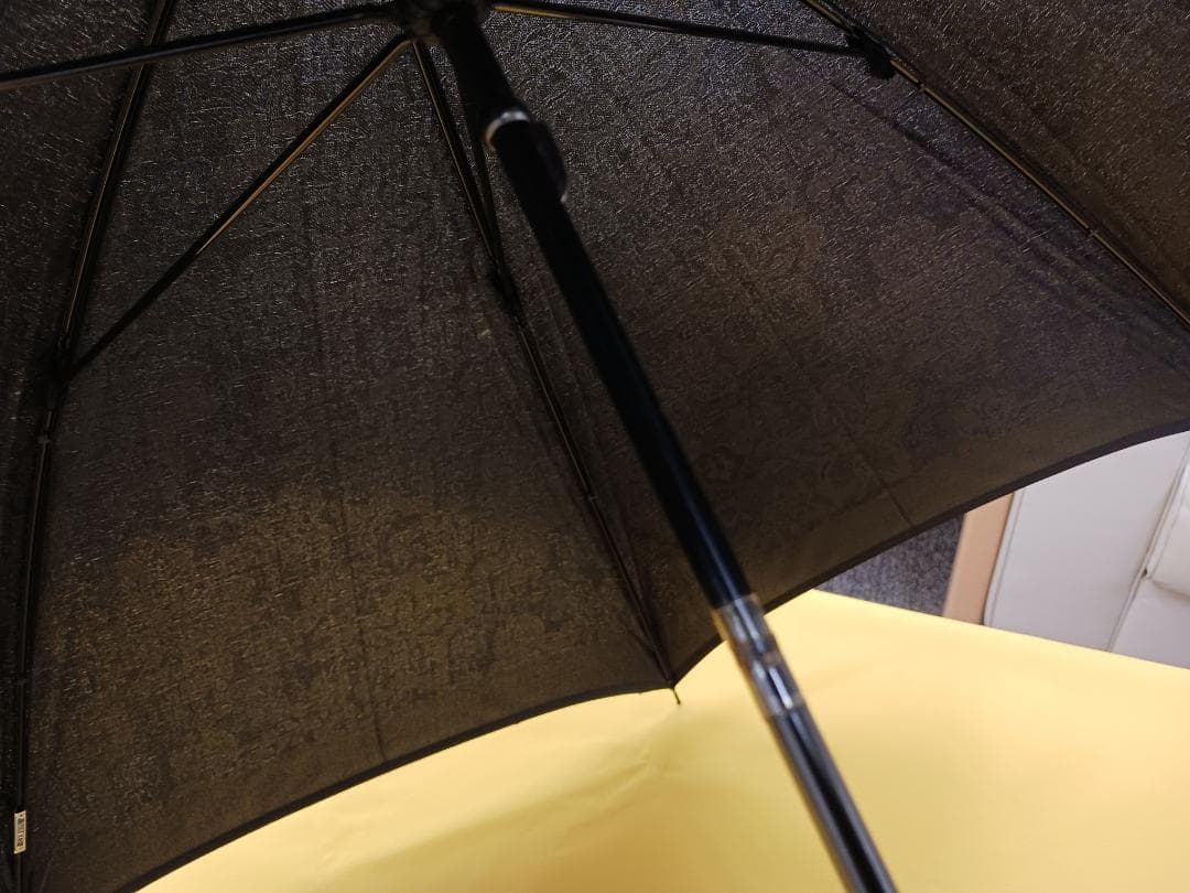 〔値下げ‼〕銀座和光　WAKO長傘　婦人用　持ち手皮　金の飾り付き 未使用　黒