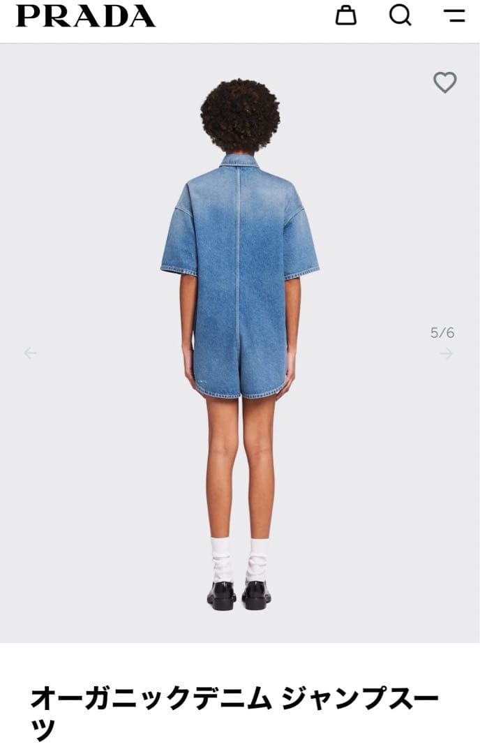 専用です❤︎prada オーガニックデニム　ジャンプスーツ　40