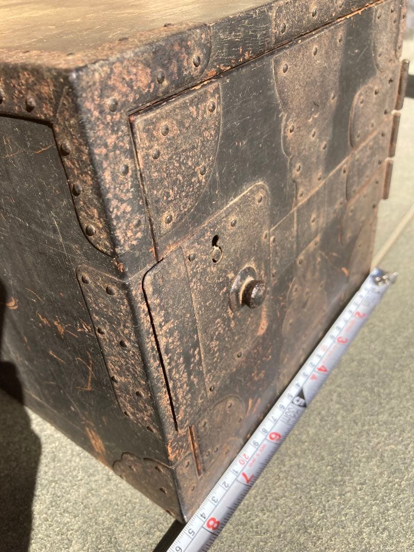 船箪笥　骨董品 古家具 木製箪笥 薬箱 薬箪笥 アンティーク【鍵付き】