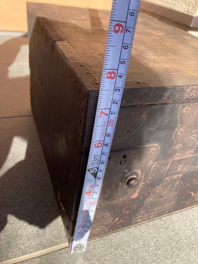 船箪笥　骨董品 古家具 木製箪笥 薬箱 薬箪笥 アンティーク【鍵付き】