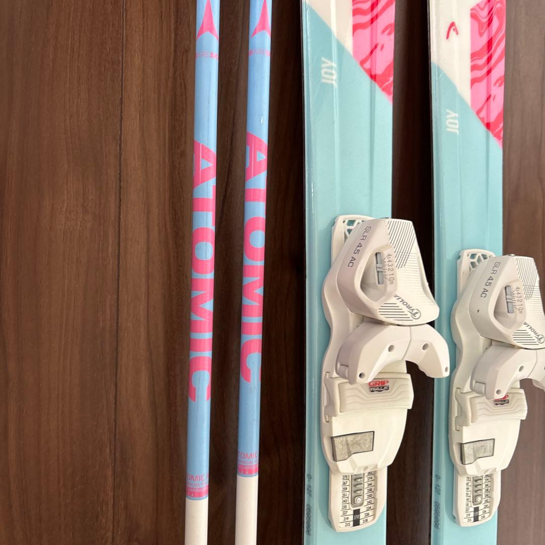 ぴーちゃん　HEAD JOY スキー板とATOMICポールセット