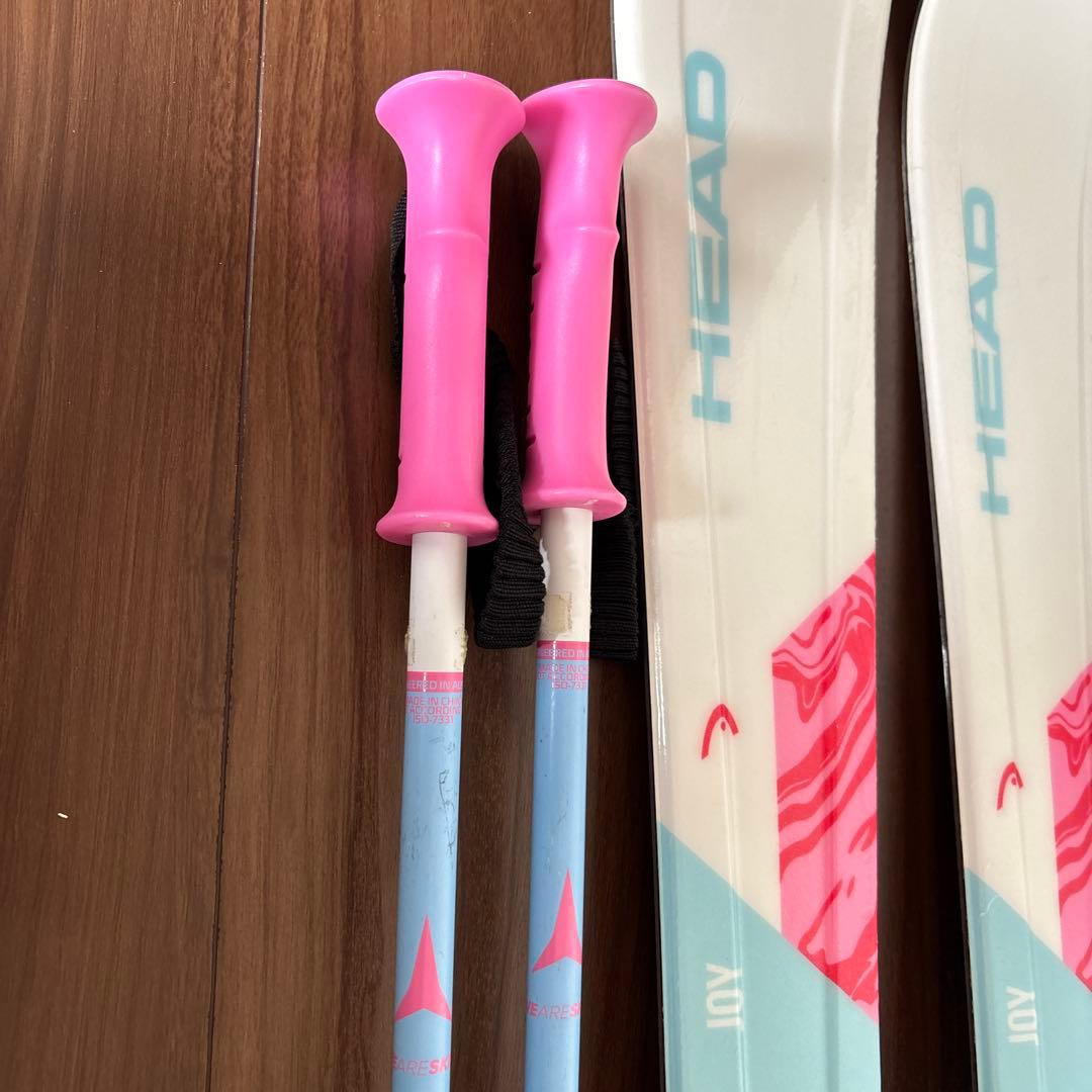 ぴーちゃん　HEAD JOY スキー板とATOMICポールセット