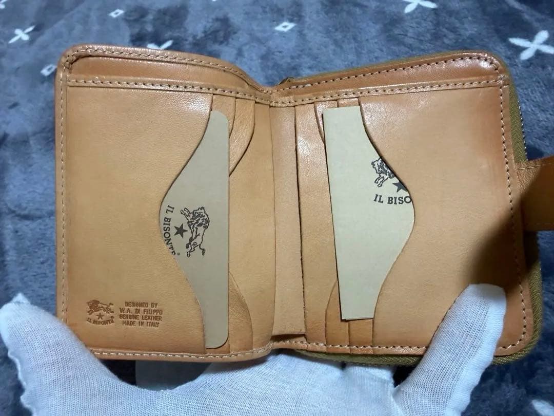 IL BISONTE ベージュ 折り財布