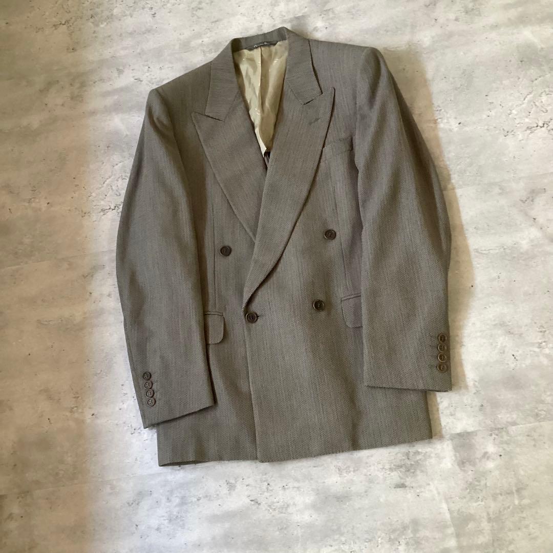 Christian Dior スーツセットアップ　ツイード　グレージュ　背抜き