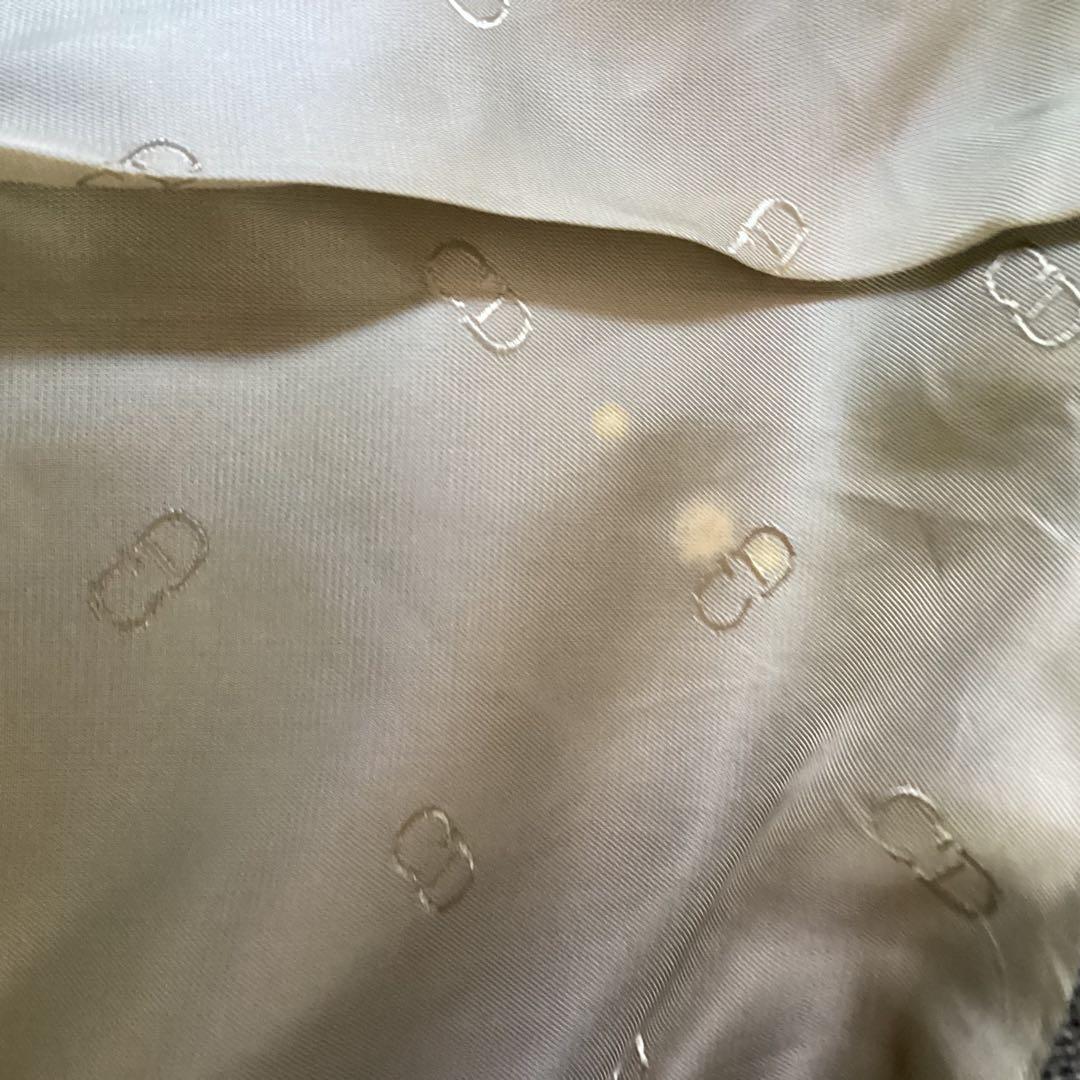 Christian Dior スーツセットアップ　ツイード　グレージュ　背抜き