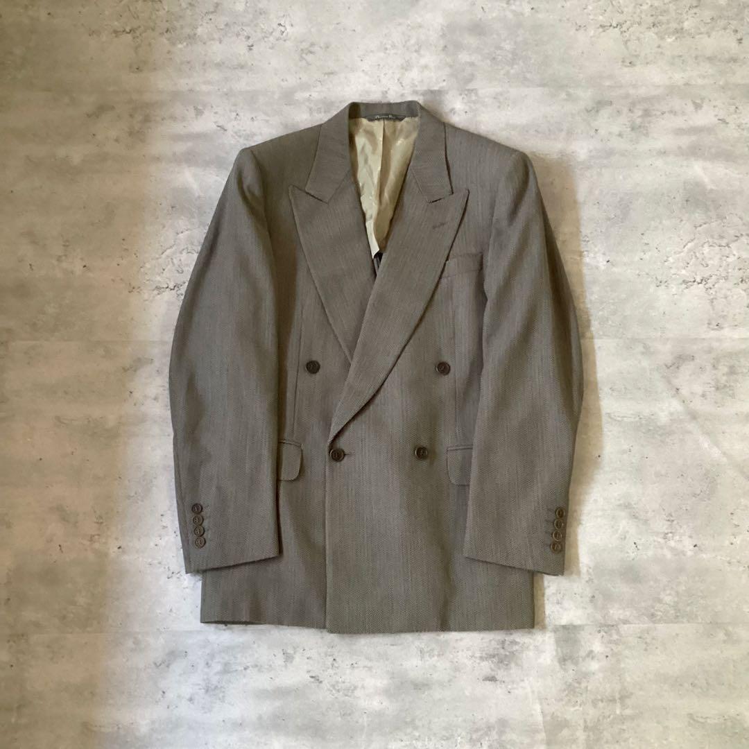Christian Dior スーツセットアップ　ツイード　グレージュ　背抜き
