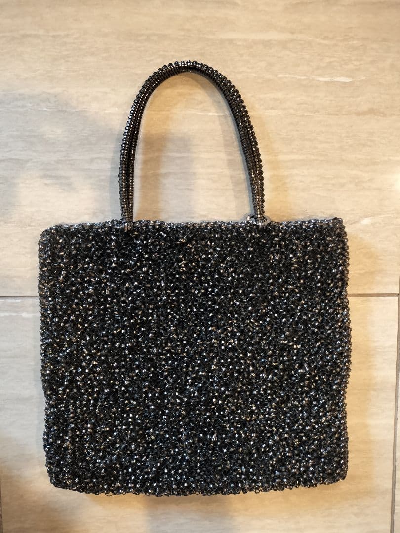 美品 アンテプリマ ワイヤーバッグ 装飾 黒 パーティー