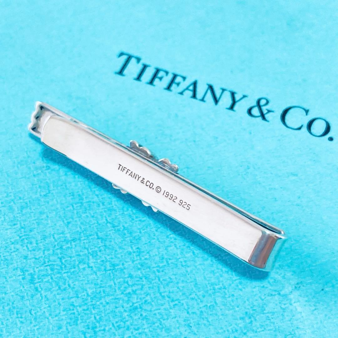 美品 TIFFANYシグネチャー クロス シルバー ネクタイピン A258007