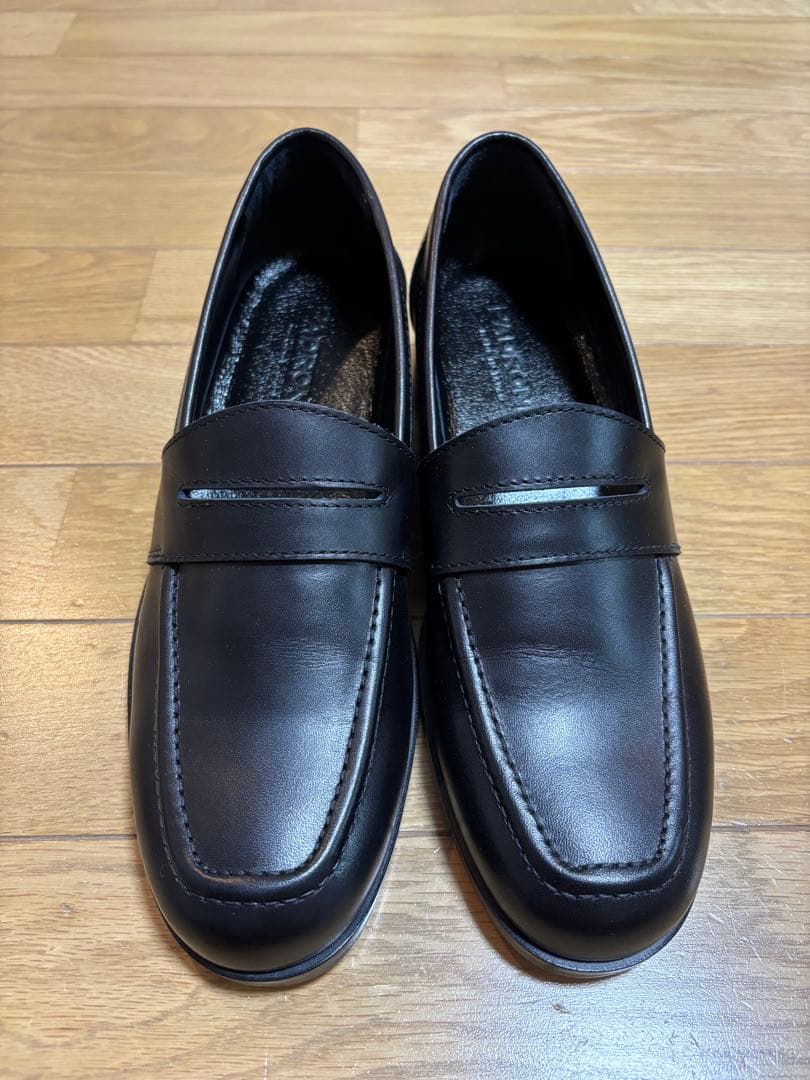 PADRONE パドローネ 黒レザー ローファー