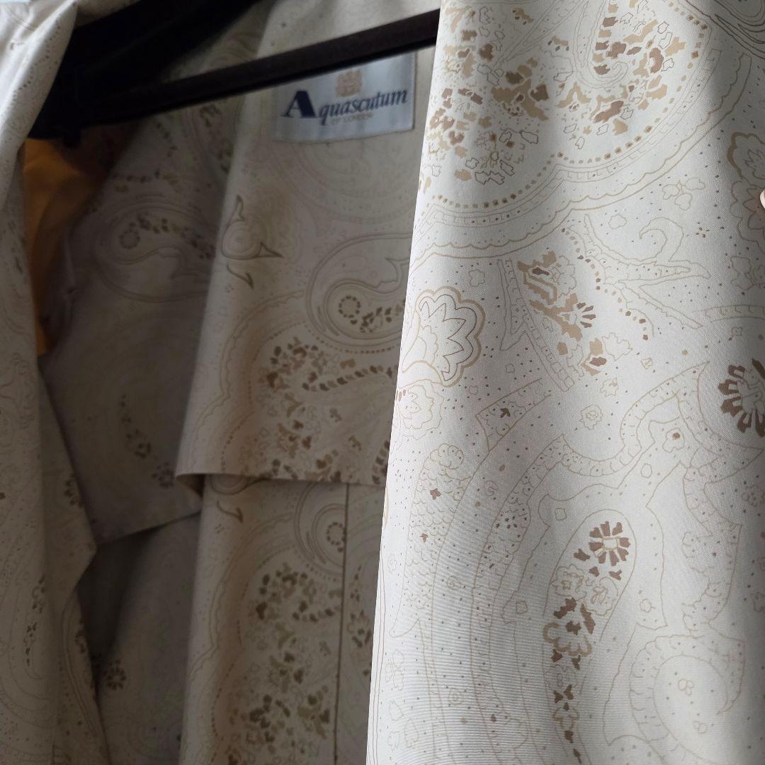 【Aquascutum】 コート ライトベージュ 9号 アクアスキュータム