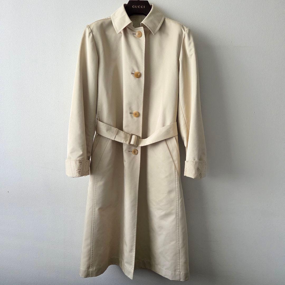 【Aquascutum】 コート ライトベージュ 9号 アクアスキュータム