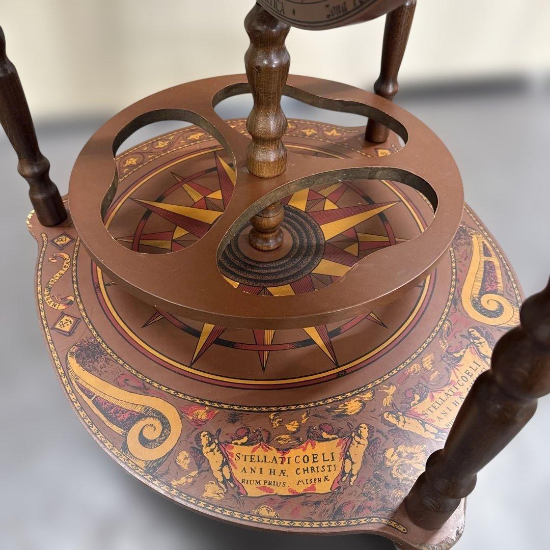 ☆激安‼️ イタリア製 地球儀のモチーフがお洒落なワインラック キャスター付