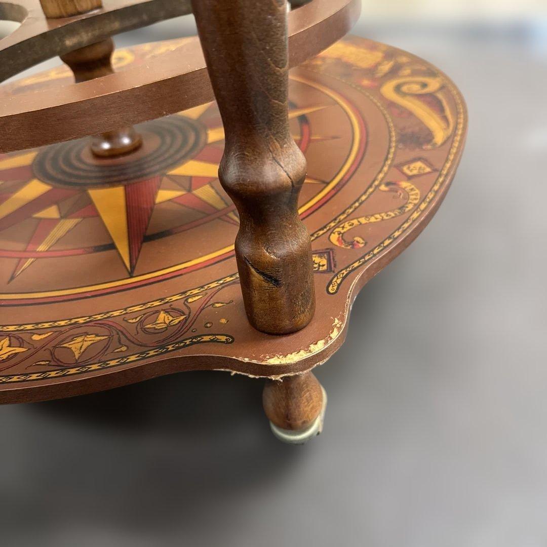 ☆激安‼️ イタリア製 地球儀のモチーフがお洒落なワインラック キャスター付